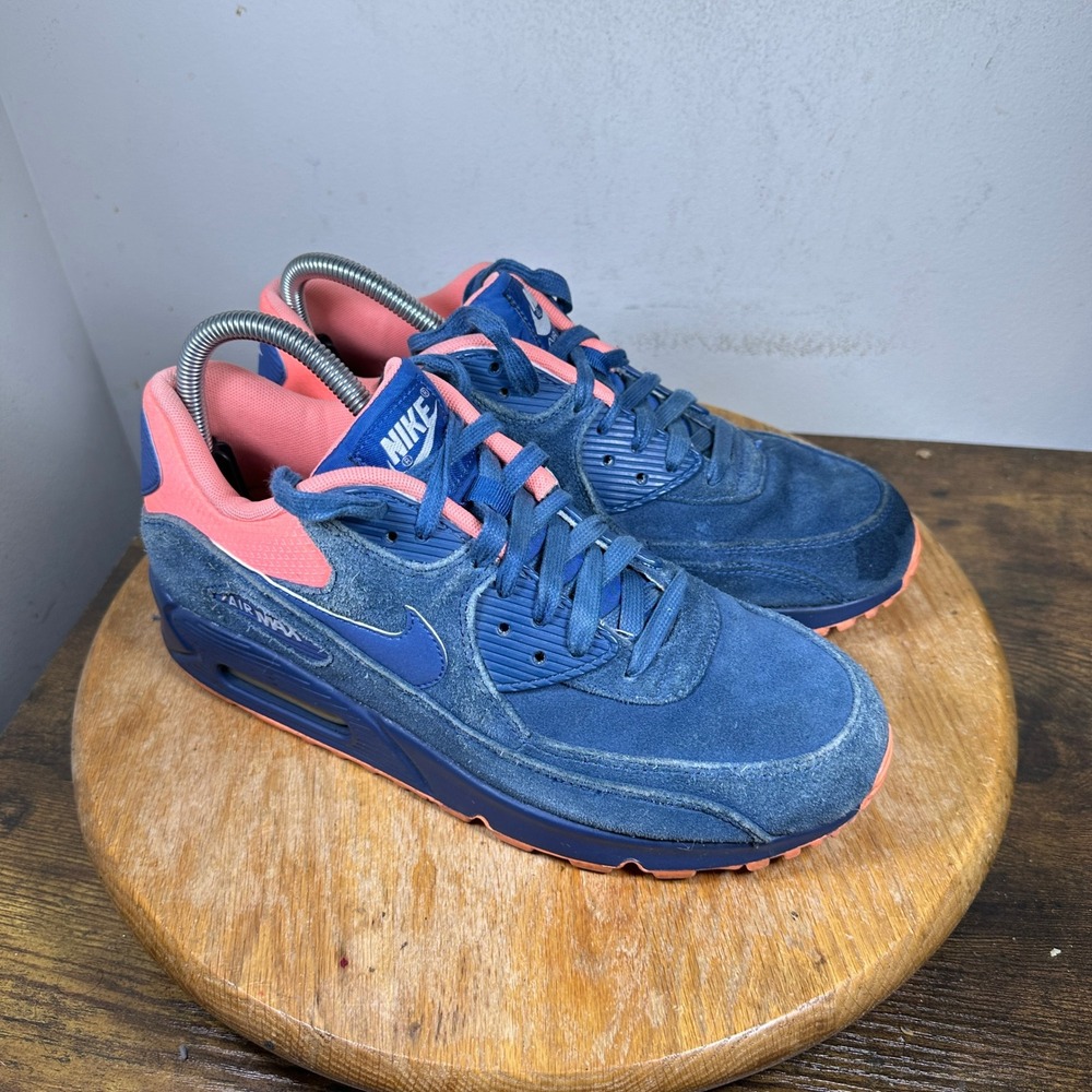 Nike Air Max 90 Premium Brave Blue Atomic Pink Mens 8 333888-446 Vintage 2013